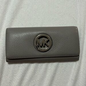 Michael Kors gray leather wallet